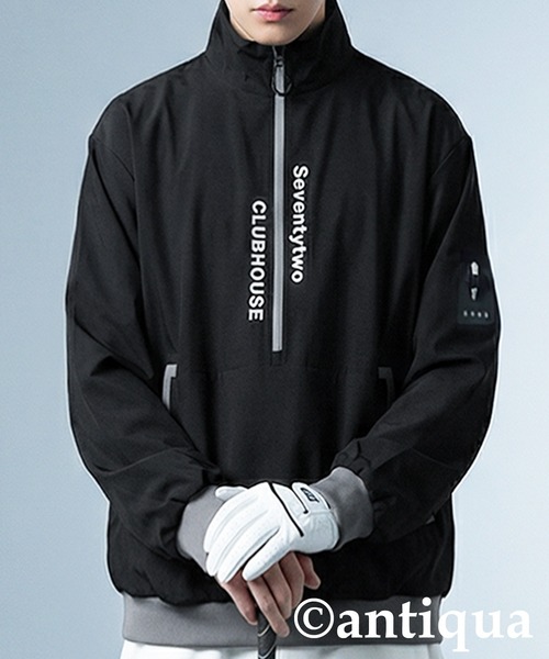 antiqua（アンティカ） 「STCH」ハーフジッププルオーバー レディース