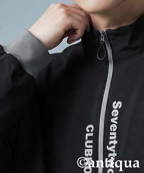 antiqua（アンティカ） 「STCH」ハーフジッププルオーバー レディース