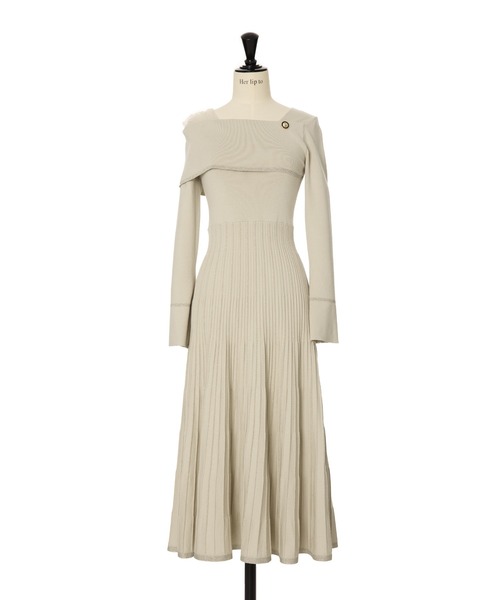 「Her lip to」 長袖ワンピース M ベージュ レディース_画像6