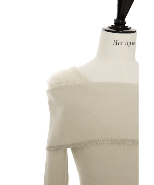 「Her lip to」 長袖ワンピース M ベージュ レディース_画像7