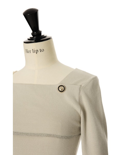 「Her lip to」 長袖ワンピース M ベージュ レディース_画像8