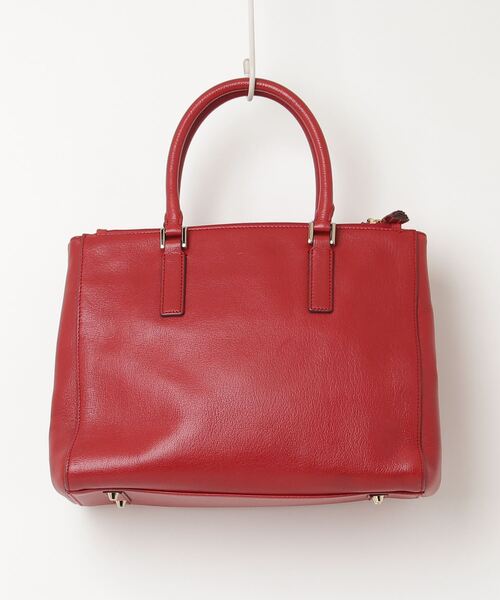 ANYA HINDMARCH レザーケース レッド ANYA HINDMARCH（アニヤ・ハインドマーチ） ハンドバッグ - レッド