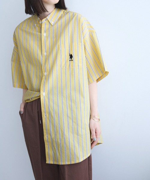 「U.S. POLO ASSN.」 半袖シャツ FREE ホワイト レディース_画像3