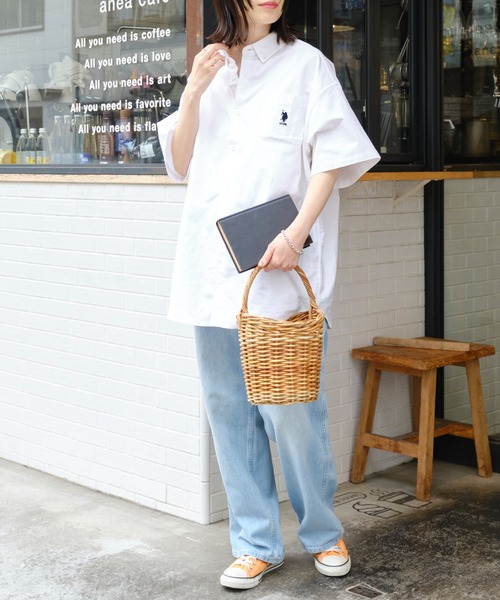 「U.S. POLO ASSN.」 半袖シャツ FREE ホワイト レディース_画像7