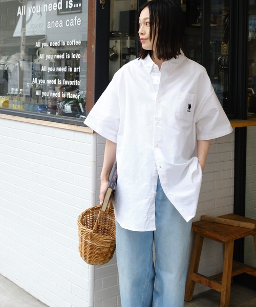 「U.S. POLO ASSN.」 半袖シャツ FREE ホワイト レディース_画像9