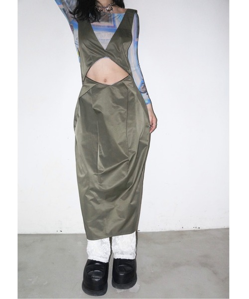 「musubore」 サロペットスカート FREE ブラック レディース_画像3