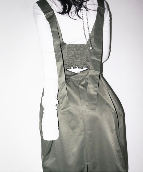 「musubore」 サロペットスカート FREE ブラック レディース_画像9