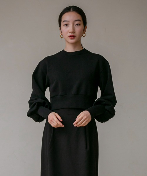 「PERNA」 スウェットカットソー FREE スモークピンク レディース_画像5