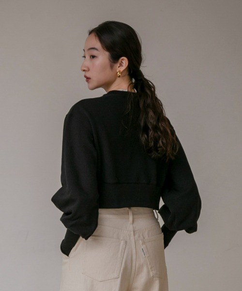 「PERNA」 スウェットカットソー FREE スモークピンク レディース_画像6