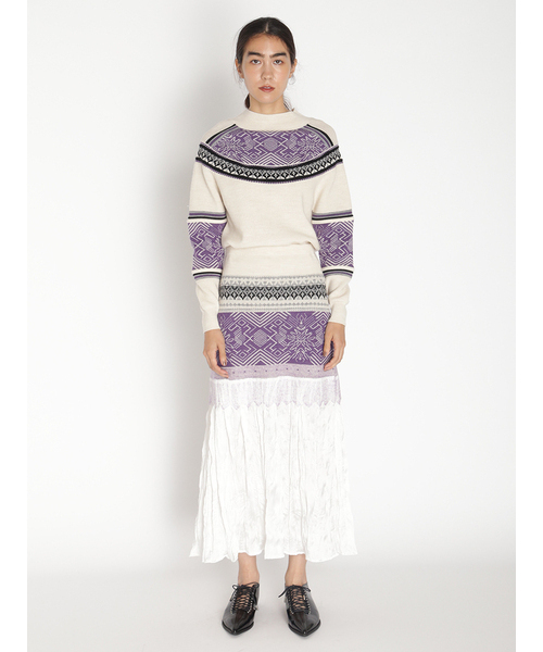 「FURFUR」 長袖ニット FREE ベージュ レディース_画像3