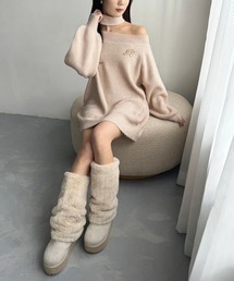 「one after another NICE CLAUP」 ブーツ L ライトベージュ レディースの画像2