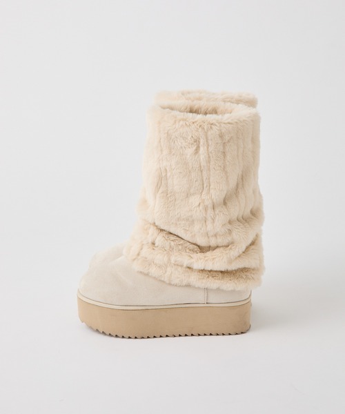 「one after another NICE CLAUP」 ブーツ L ライトベージュ レディースの画像8