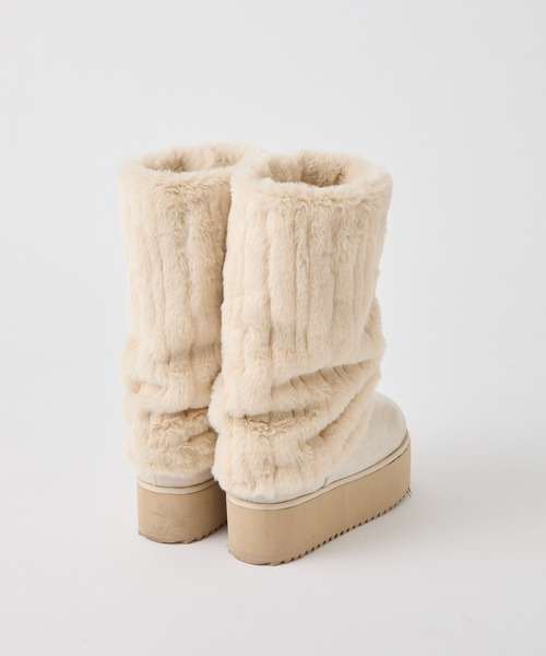 「one after another NICE CLAUP」 ブーツ L ライトベージュ レディースの画像9