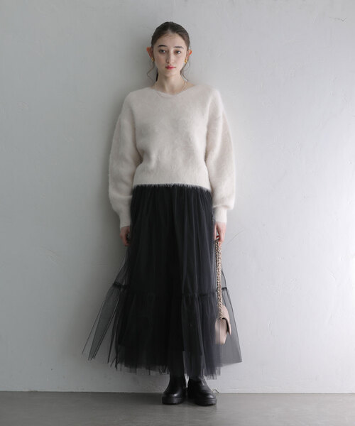 「La TOTALITE」 長袖ニット - ネイビー レディース_画像4