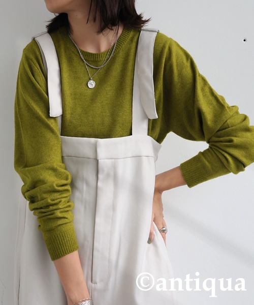 「antiqua」 サロペットスカート ONESIZE グレー レディースの画像5