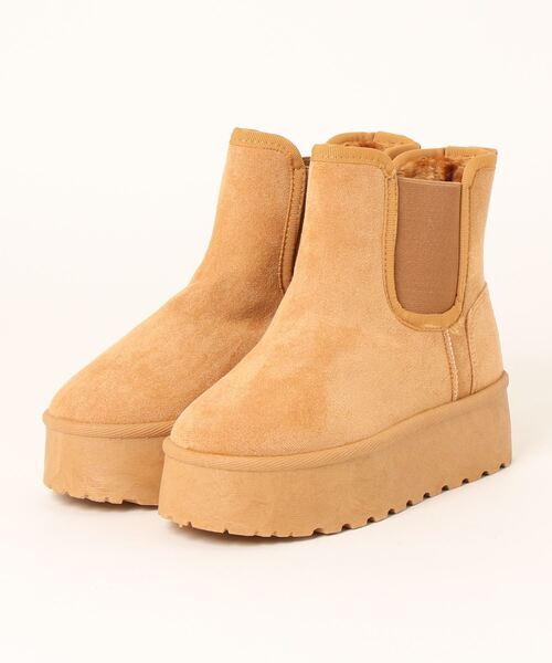 「Shoes in Closet」 ブーツ S キャメル レディース_画像4