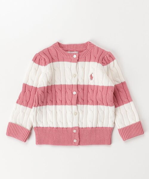 BABY カーディガン Polo Ralph Lauren Childrenswear ベビー ストライプド ケーブル