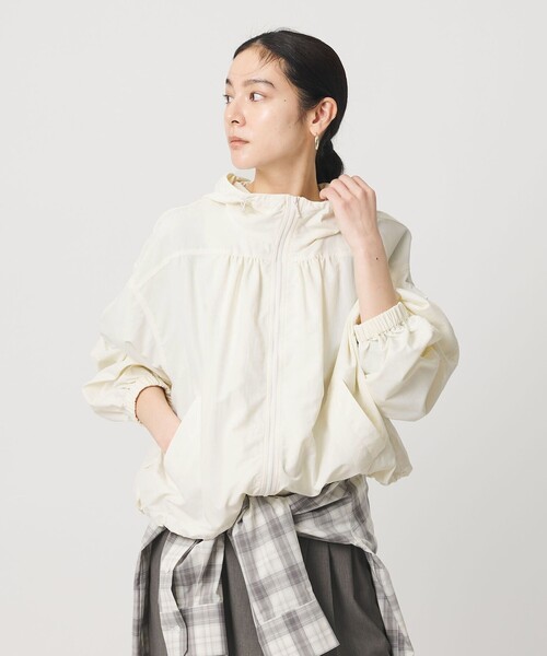 WEB限定　BEAUTY&YOUTH アローズ　ポリエステルギャザーブルゾン size SHORTあり］ウエスト ギャザー ブルゾン