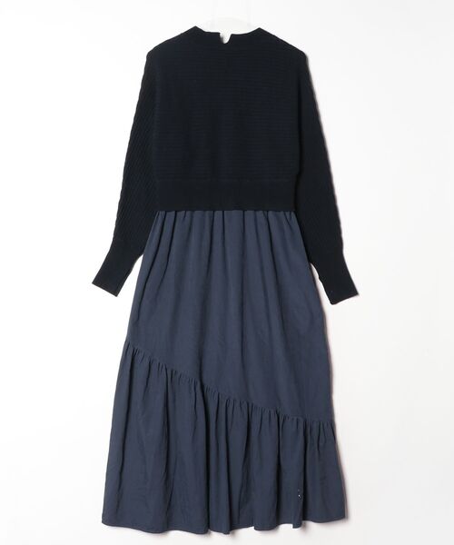 「VIS」 ドッキングワンピース FREE ネイビー レディース_画像2