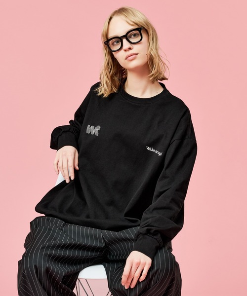 DINAH WASHINGTONのフォトロングTシャツ(スウェット) WETTEMPT tシャツ DRAWSTRING EMBROIDERY L/S TEE / ドローコード刺繍