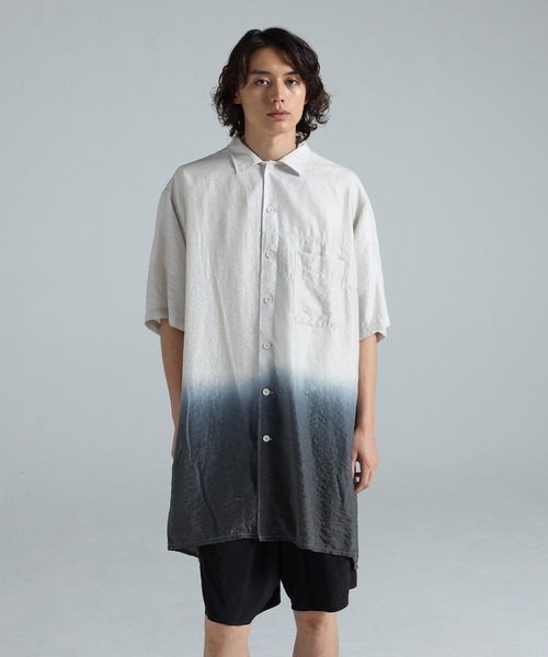 Y-3 シャツ DIP DYE SHORT SLEEVE LONG SHIRT メンズ : ZOZOTOWN Yahoo
