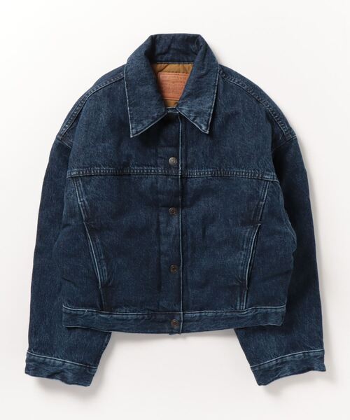 「Levi's」 デニムジャケット M ダークインディゴブルー レディースの画像