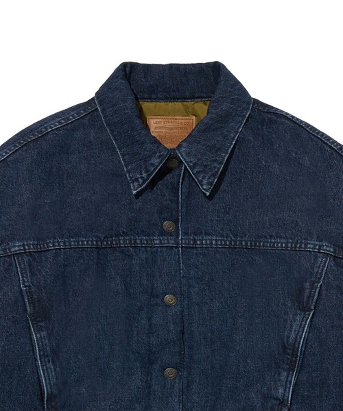 「Levi's」 デニムジャケット M ダークインディゴブルー レディースの画像