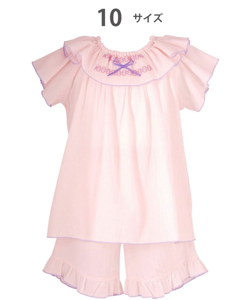 パジャマ ワコールキッズ　綿100％(本体)　パジャマ　3分袖　3分丈 キッズ 子供 女の子の画像
