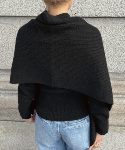 「JENNE」 ニットアンサンブル SMALL ブラック レディース_画像6