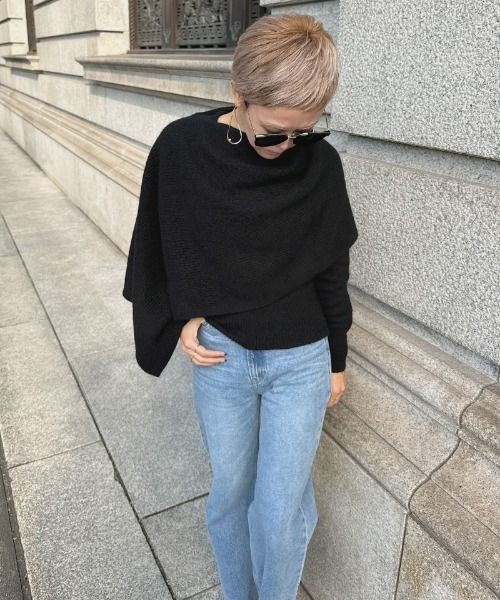 「JENNE」 ニットアンサンブル SMALL ブラック レディース_画像10