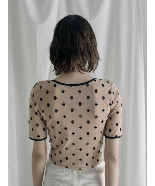 「SORIN」 半袖カットソー 38 ライトベージュ レディース_画像7