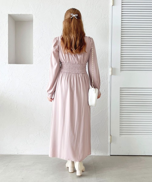 「apres jour」 長袖ワンピース フリー ボルドー レディース_画像9