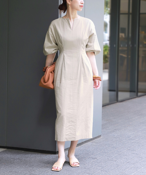 「VERMEIL par iena」 長袖ワンピース 36 ブラック レディース_画像3