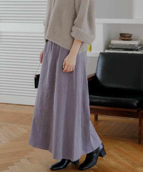 「URBAN RESEARCH Sonny Label」 フレアスカート 38 チャコールグレー レディース_画像6