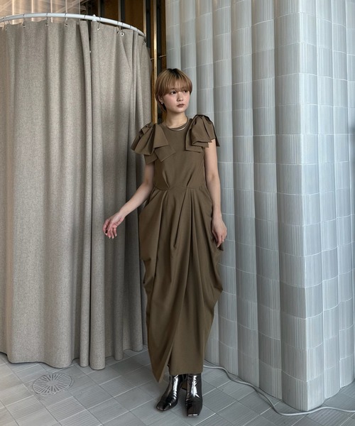 Ameri リバイバルオケージョンドレス Ameri（アメリ） ドレス 2WAY CONSTRUCTIVE RIBBON DRESS : ZOZOTOWN