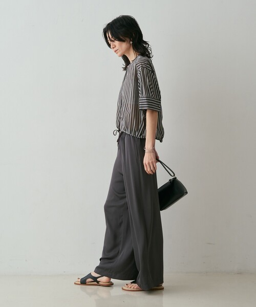 qualite(カリテ) パンツ 「接触冷感・吸水速乾」クールサテンパンツ qualite(カリテ) パンツ 「接触冷感・吸水速乾」クールサテンパンツ