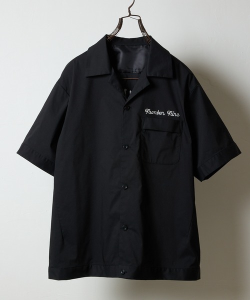 シャツ C/N CLOTH BOWLING S/S SHIRT / コットン ナイロン クロス バックロゴ 刺繍 ショートスリーブ ボウリングシャツの画像