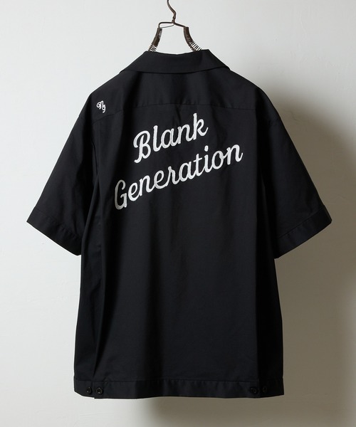 シャツ C/N CLOTH BOWLING S/S SHIRT / コットン ナイロン クロス バックロゴ 刺繍 ショートスリーブ ボウリングシャツの画像