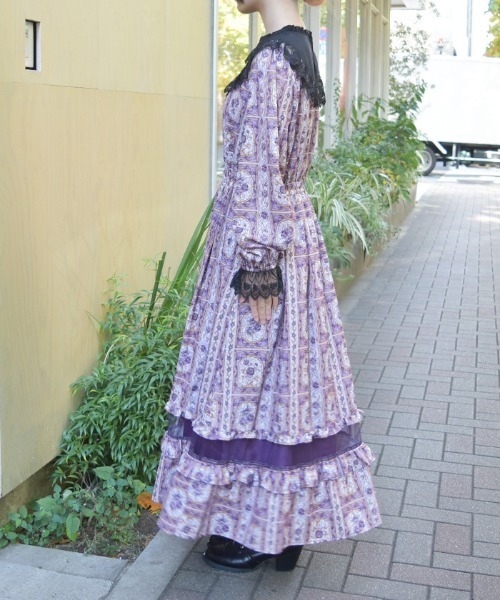 「axes femme」 長袖ワンピース MEDIUM パープル レディースの画像