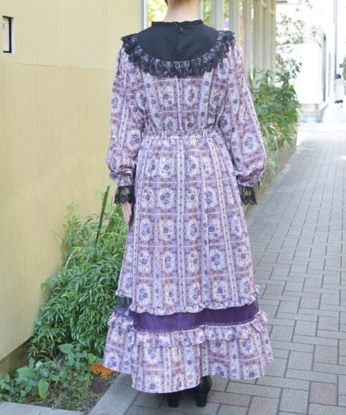 「axes femme」 長袖ワンピース MEDIUM パープル レディースの画像