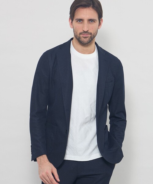 ジャケット テーラードジャケット 「WEB・一部店舗限定」「BREASY JACKET」メランジメッシュジャージーセットアップジャケット メンズの画像