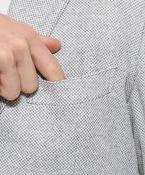ジャケット テーラードジャケット 「WEB・一部店舗限定」「BREASY JACKET」メランジメッシュジャージーセットアップジャケット メンズの画像