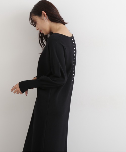 「NATURAL BEAUTY BASIC」 ニットワンピース MEDIUM グレイッシュベージュ レディース_画像7