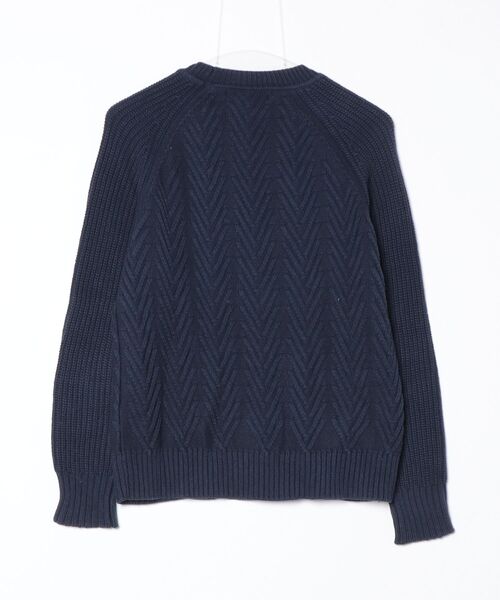 「SHIPS JET BLUE」 長袖ニット SMALL ネイビー メンズ_画像2