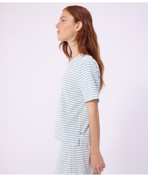 PETIT BATEAU（プチバトー） パジャマ ルームウェア パイルボーダー