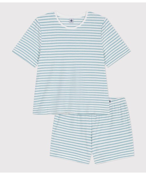 PETIT BATEAU（プチバトー） パジャマ ルームウェア パイルボーダー