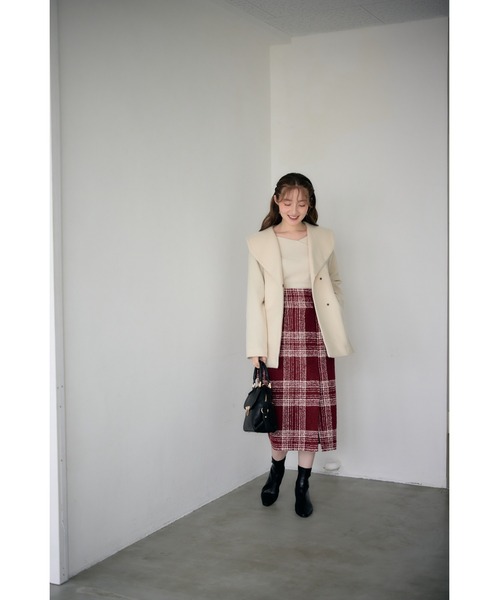 「12Twelve Agenda」 タイトスカート M レッド レディース_画像3