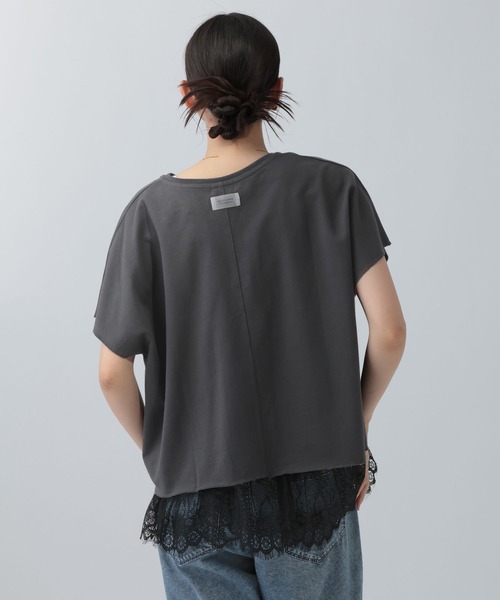 LEPSIM（レプシィム） tシャツ 半袖 深スリットミニ裏毛プルオーバーSS