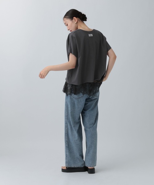 LEPSIM（レプシィム） tシャツ 半袖 深スリットミニ裏毛プルオーバーSS