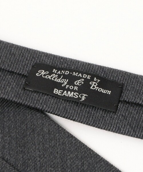 holiday&brown BEAMSF ネクタイ　ブラック　ビームスエフ BEAMS F（ビームスF） ネクタイ Holliday ＆ Brown / ウールシルク